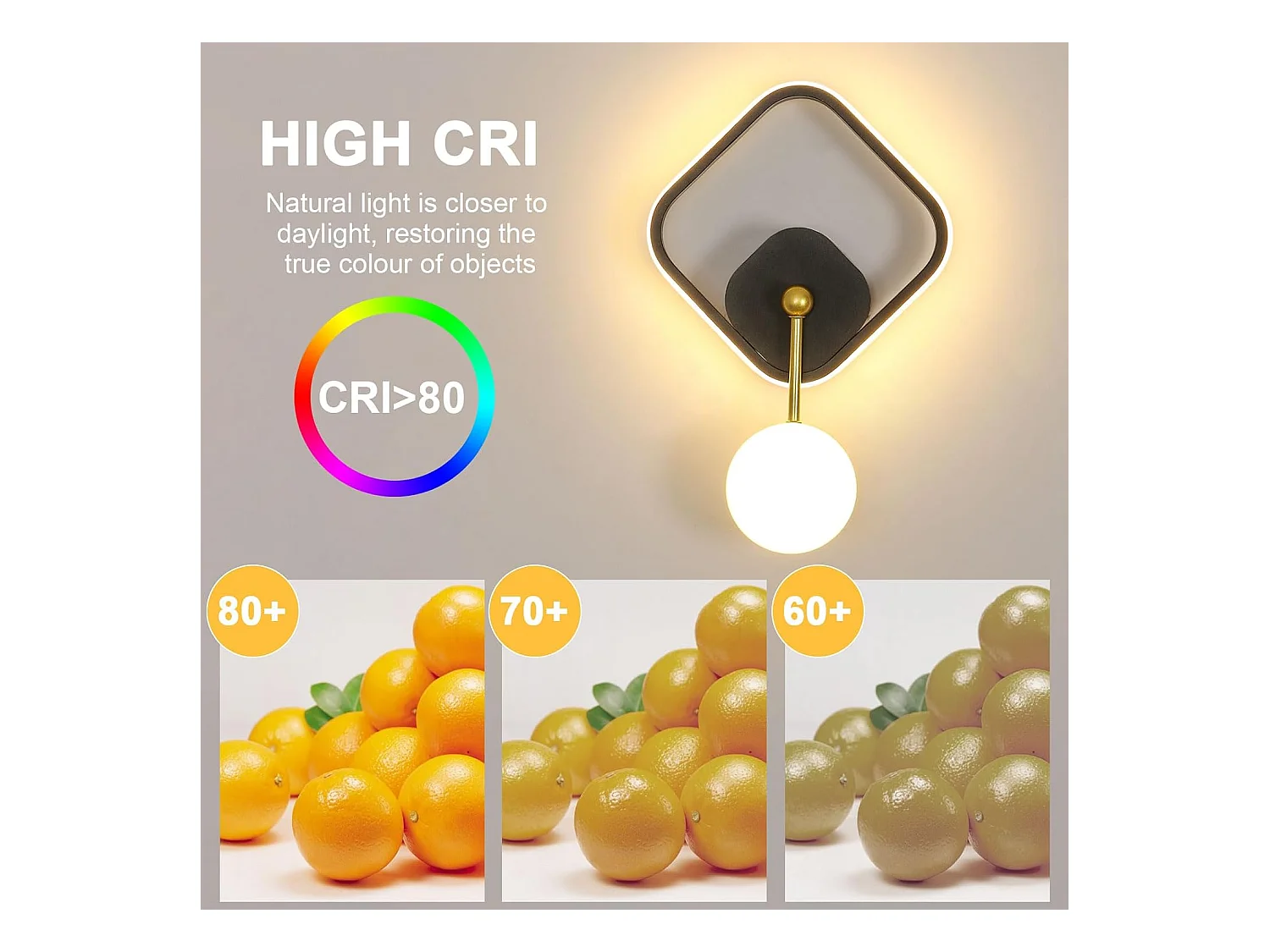 Applique murale d'intérieur LED, 21W, 2550lm, moderne, en acrylique, pour salon, chambre, couloir, escalier, lumière chaude 3000K, noir