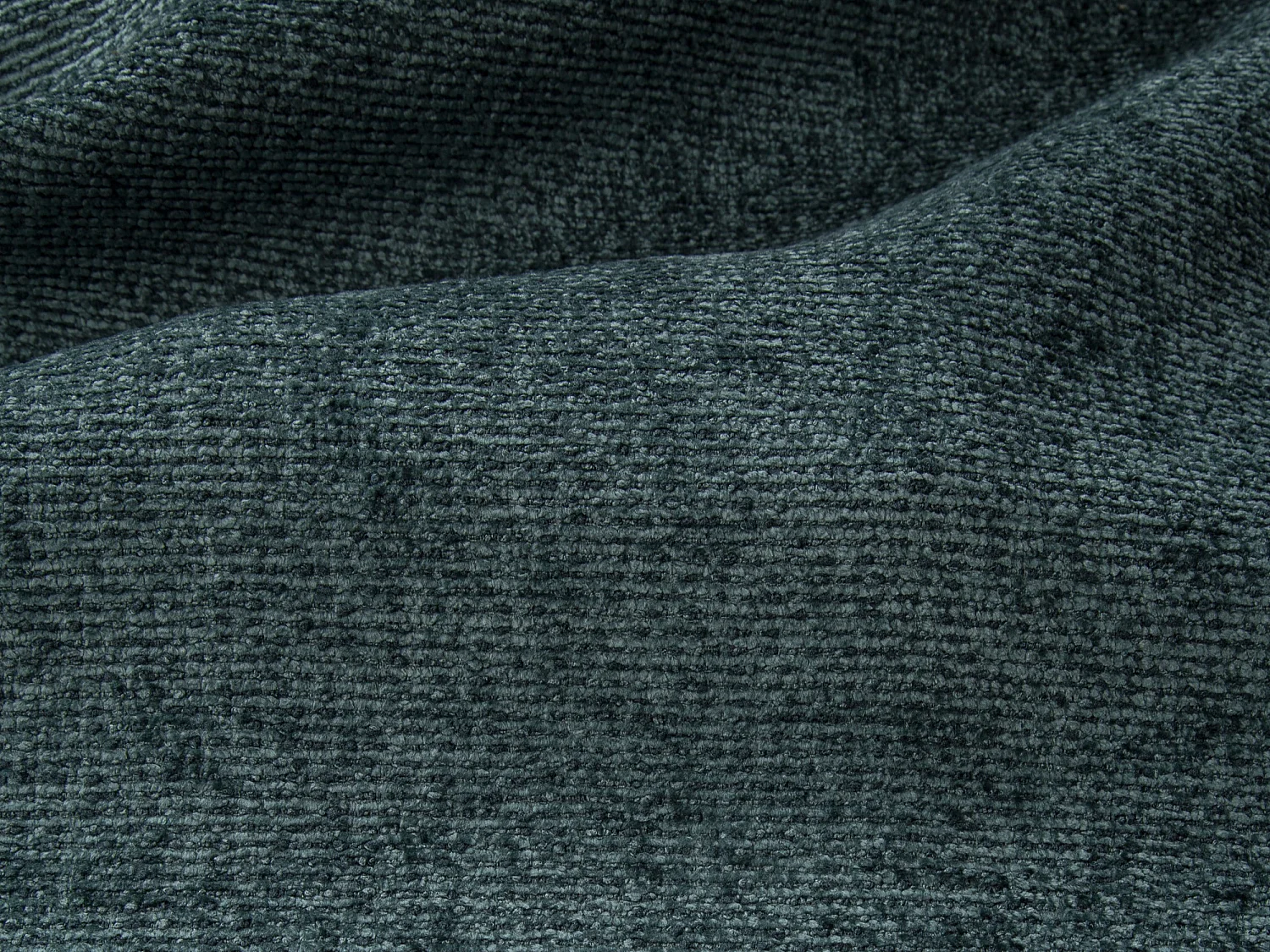 Sofá de canto convertível abertura rápida em tecido texturizado azul pato - Cama ripas largas 160 cm - Colchão 14 cm - DARIELO