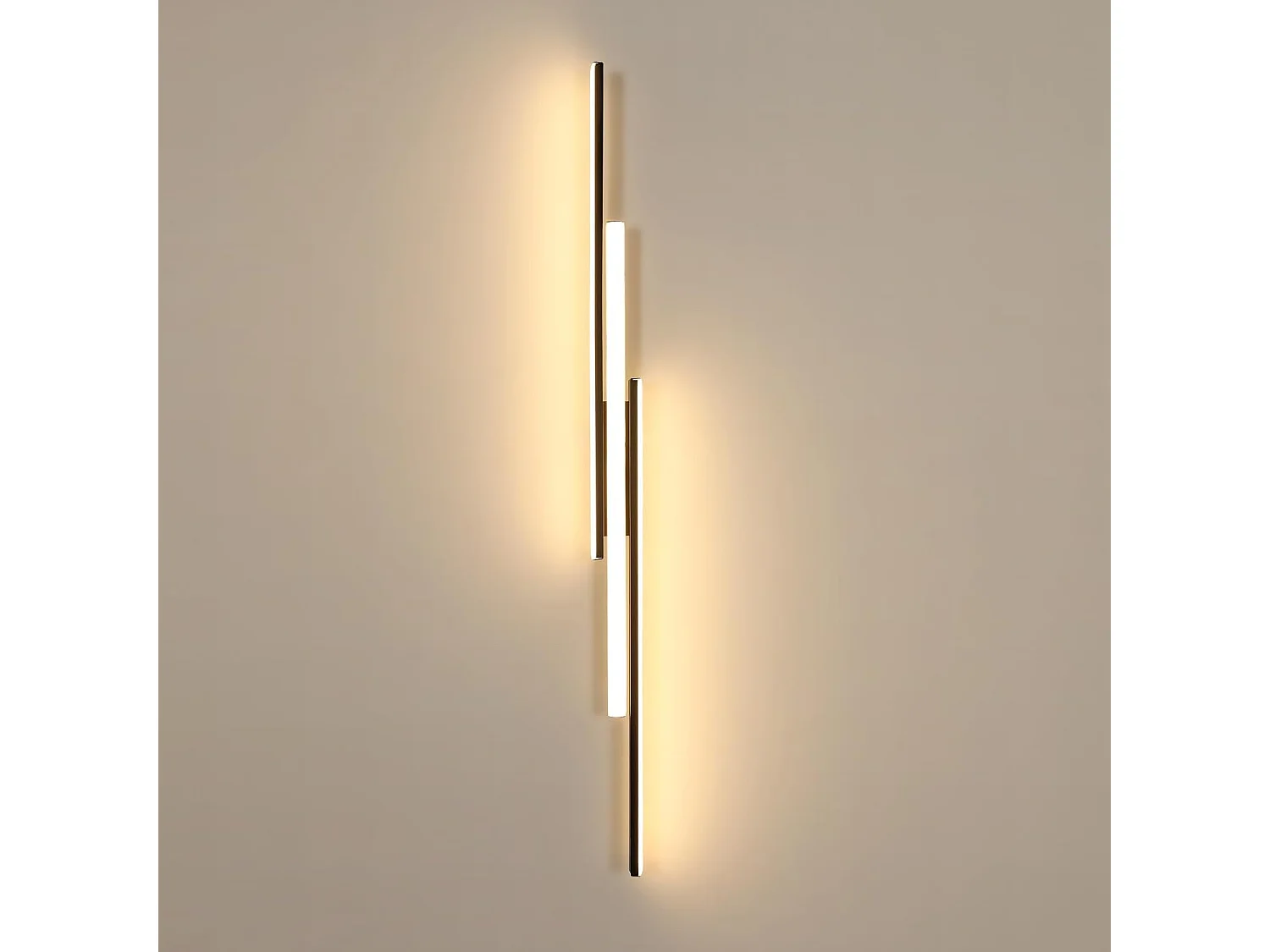 Applique murale LED noire 24 W 2700 lm, applique murale LED d'intérieur moderne 90 cm, éclairage mural blanc chaud 3000 K pour chambre, couloir