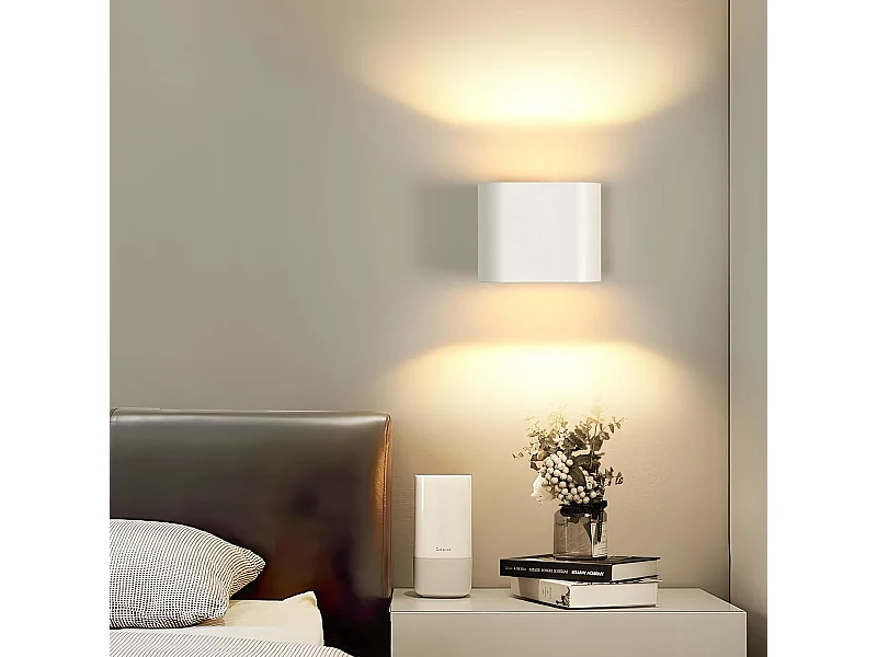 Applique murale d'intérieur LED 14 W, moderne, carrée, étanche IP65, rotative à 350 °, pour couloir, chambre à coucher, blanc 3 000 K
