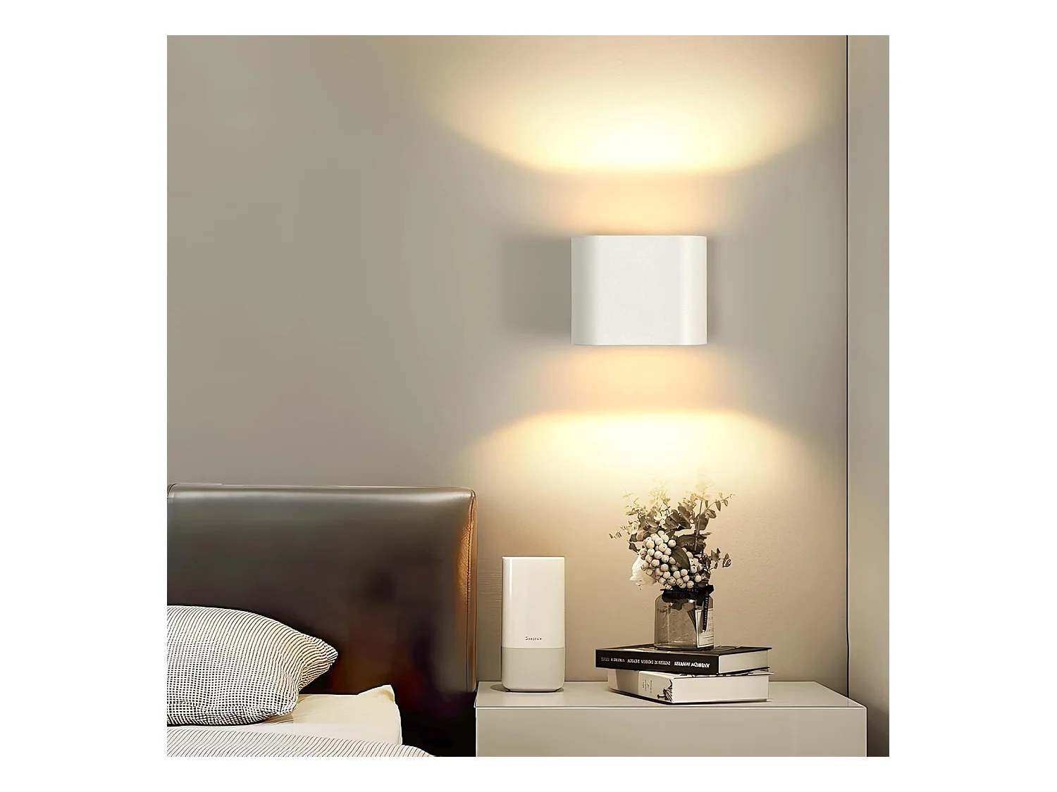 Applique murale d'intérieur LED 14 W, moderne, carrée, étanche IP65, rotative à 350 °, pour couloir, chambre à coucher, blanc 3 000 K