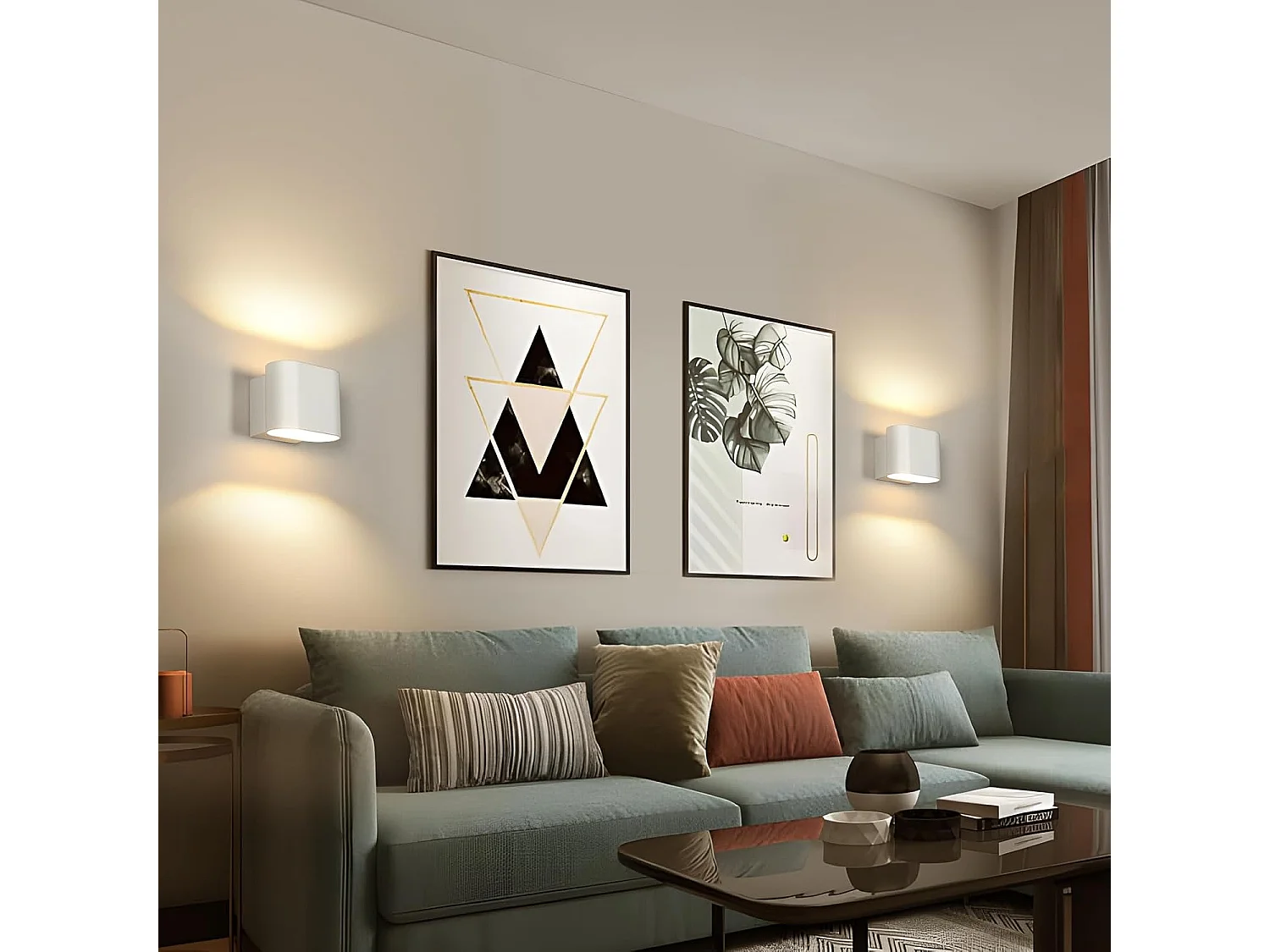 Applique murale d'intérieur LED 14 W, moderne, carrée, étanche IP65, rotative à 350 °, pour couloir, chambre à coucher, blanc 3 000 K