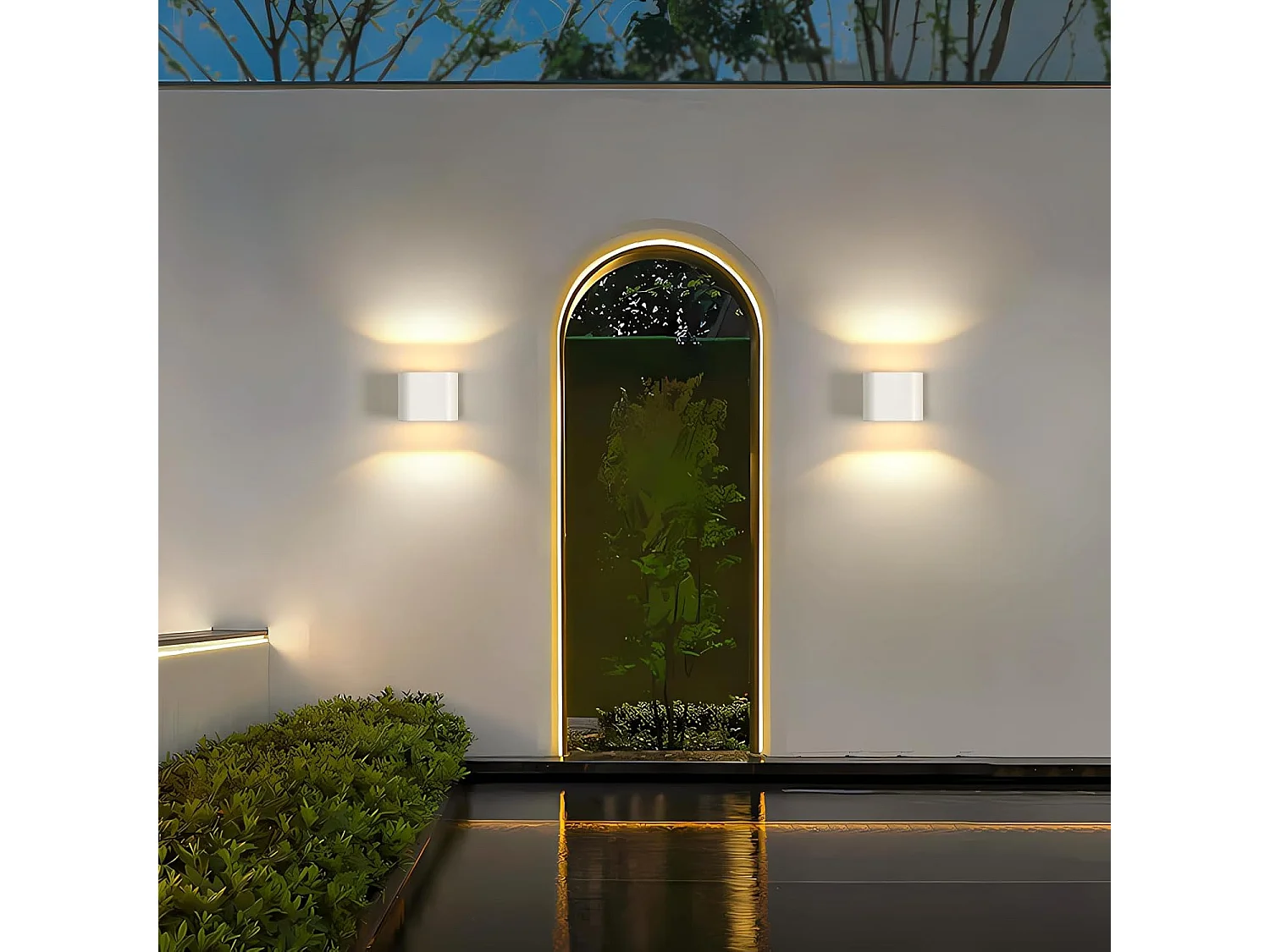 Applique murale d'intérieur LED 14 W, moderne, carrée, étanche IP65, rotative à 350 °, pour couloir, chambre à coucher, blanc 3 000 K