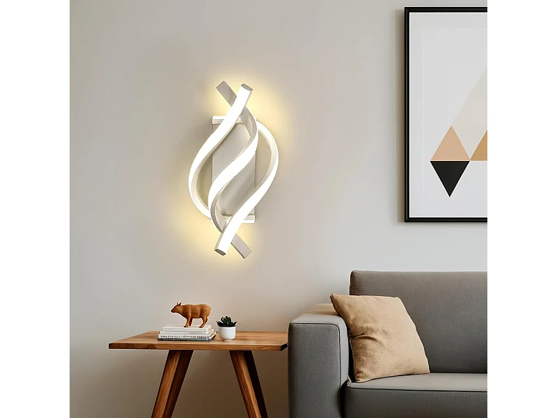 Applique murale d'intérieur LED, 22 W, acrylique, 2500 lm, lumière neutre 4500 K, convient pour salon, chambre, escalier,salle à manger, blanc