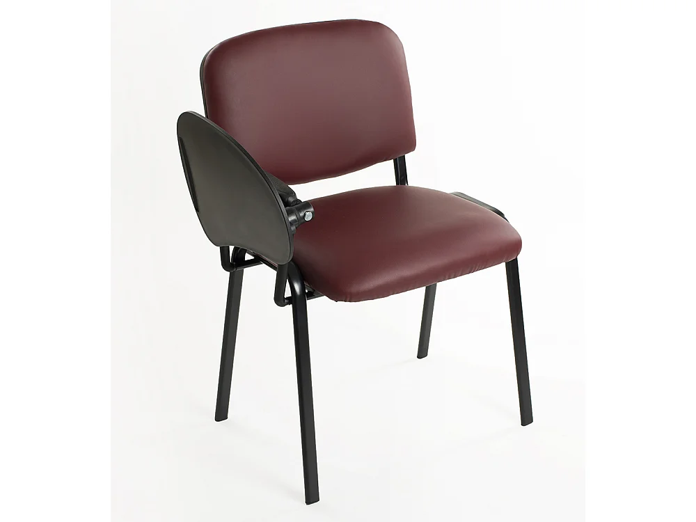 Set di 6 sedie impilabili in Ecopelle con Ribaltina scrittoio tavoletta per studio sala conferenza convegni - Bordeaux