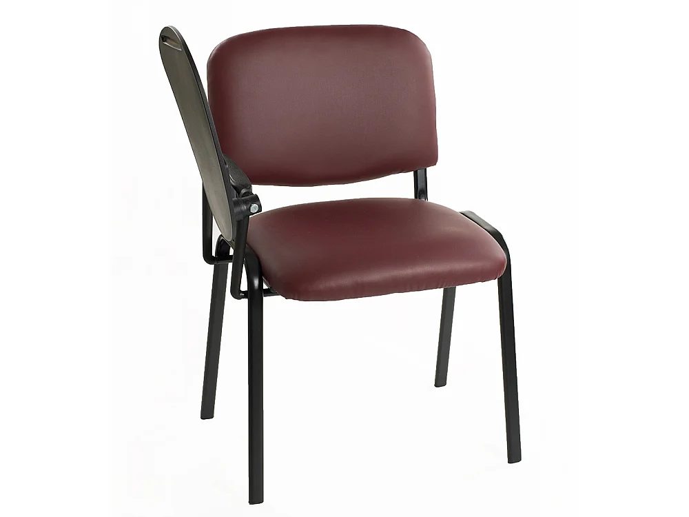 Set di 6 sedie impilabili in Ecopelle con Ribaltina scrittoio tavoletta per studio sala conferenza convegni - Bordeaux
