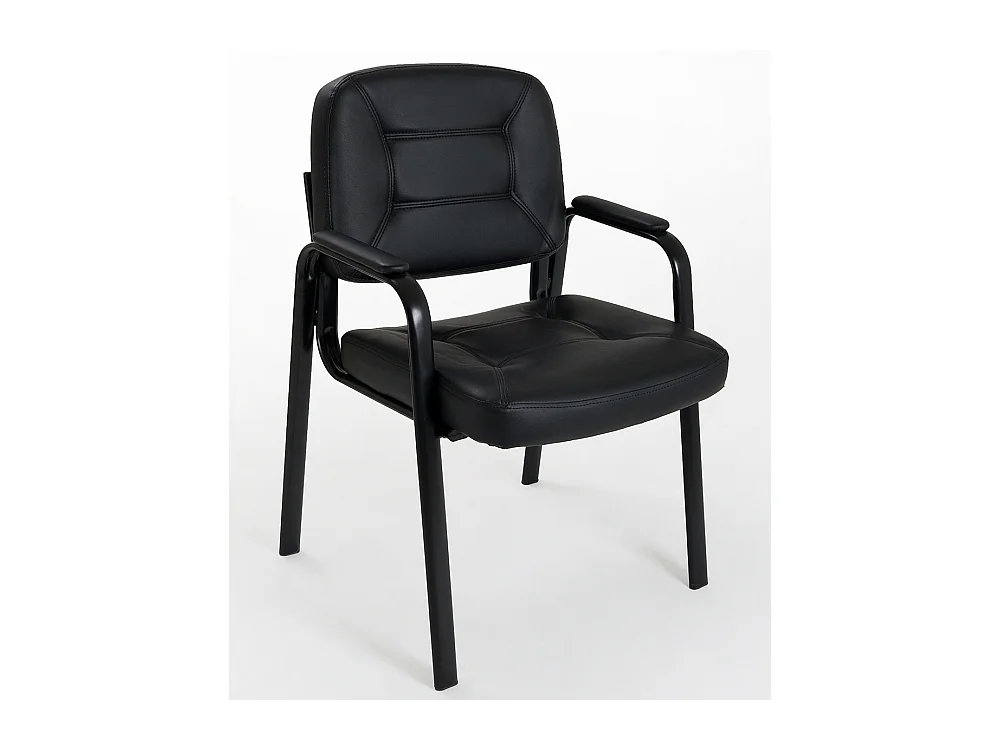 4 Sedie imbottite in ecopelle modello Easy per sala attesa ufficio ospite conferenza riunione