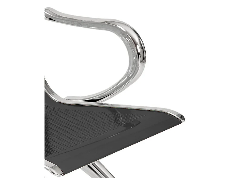 Panca per sala attesa aspetto studio medico o professionale a 4 posti - colore nero