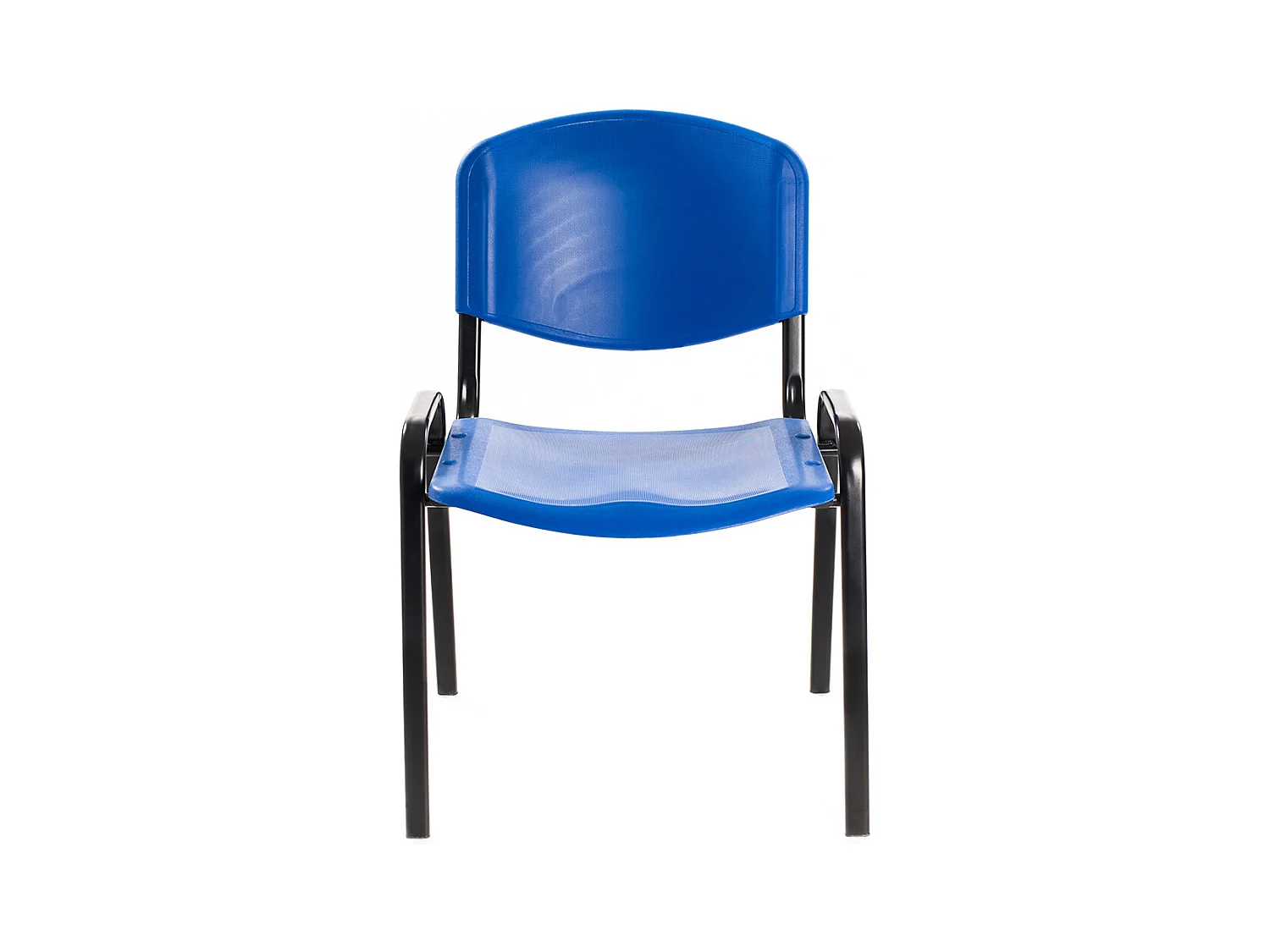 Set di 6 sedie per sala attesa ufficio studio conferenze riunione ospite  impilabili in plastica blu