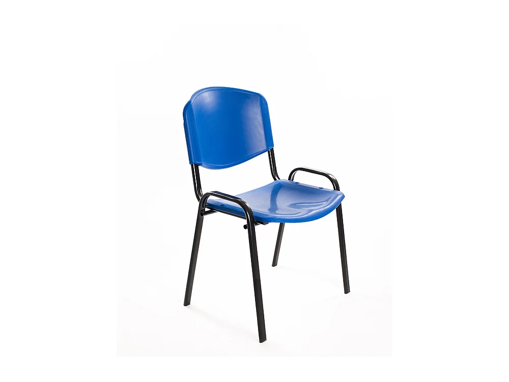 Set di 6 sedie per sala attesa ufficio studio conferenze riunione ospite  impilabili in plastica blu