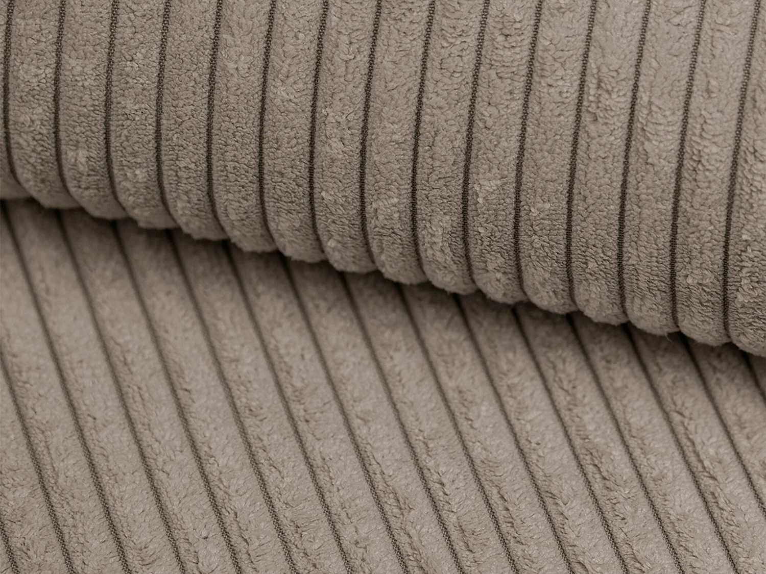 Høyre hjørnesofa i kordfløyel, taupe ERYNEL