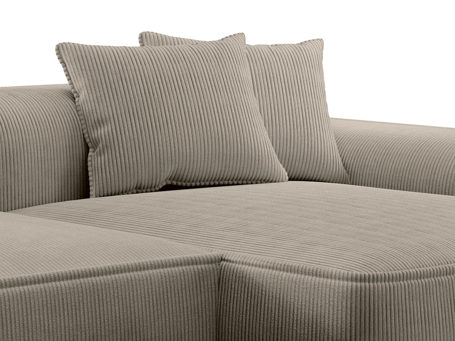 Høyre hjørnesofa i kordfløyel, taupe ERYNEL