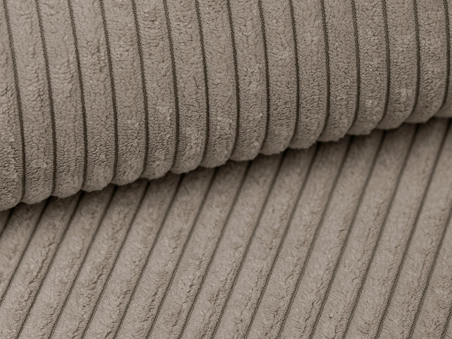 Venstrestilt hjørnesofa i kordfløyel, taupe ERYNEL