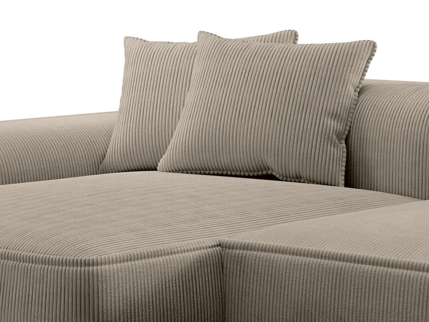 Venstrestilt hjørnesofa i kordfløyel, taupe ERYNEL