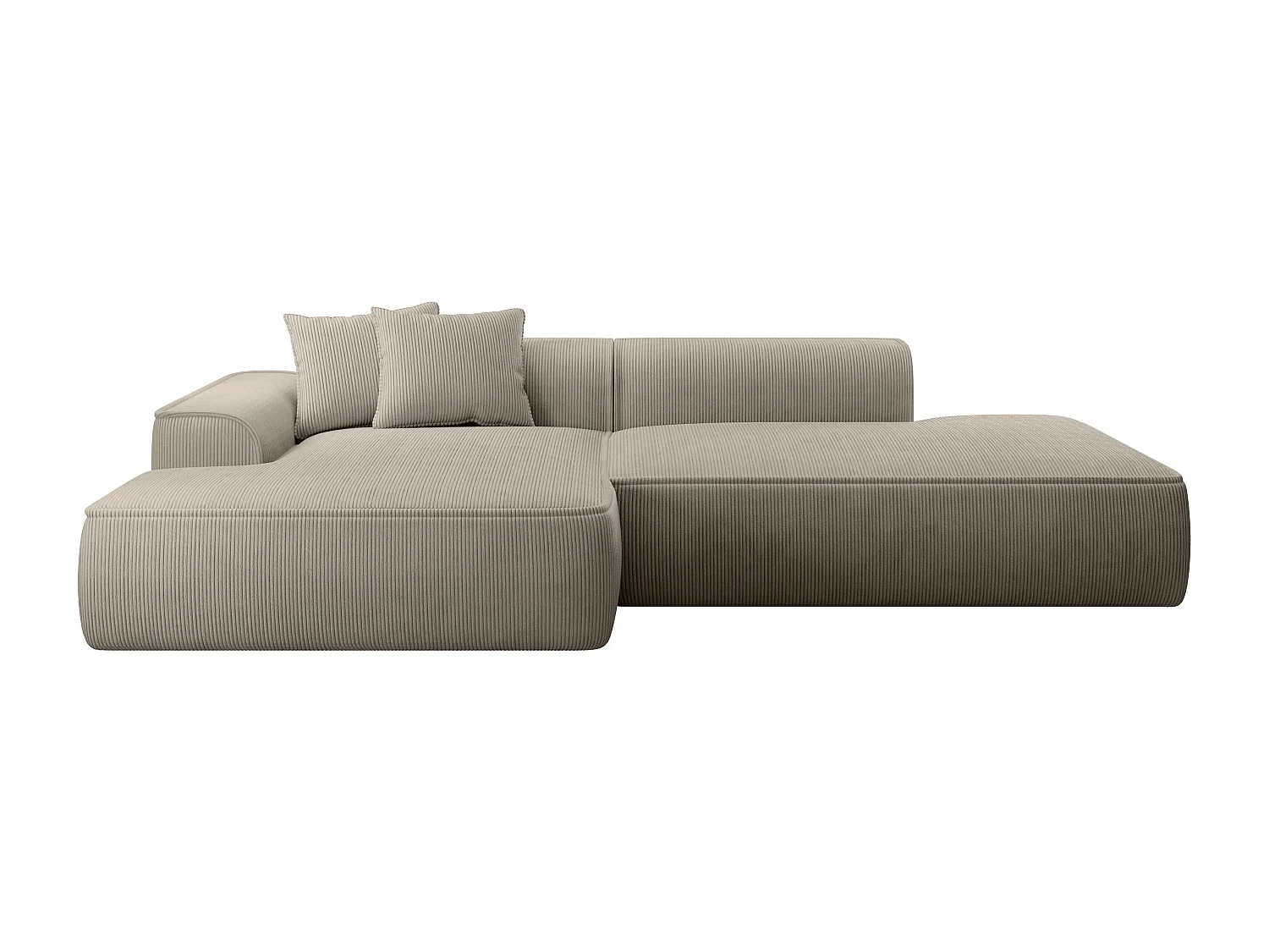 Venstrestilt hjørnesofa i kordfløyel, taupe ERYNEL