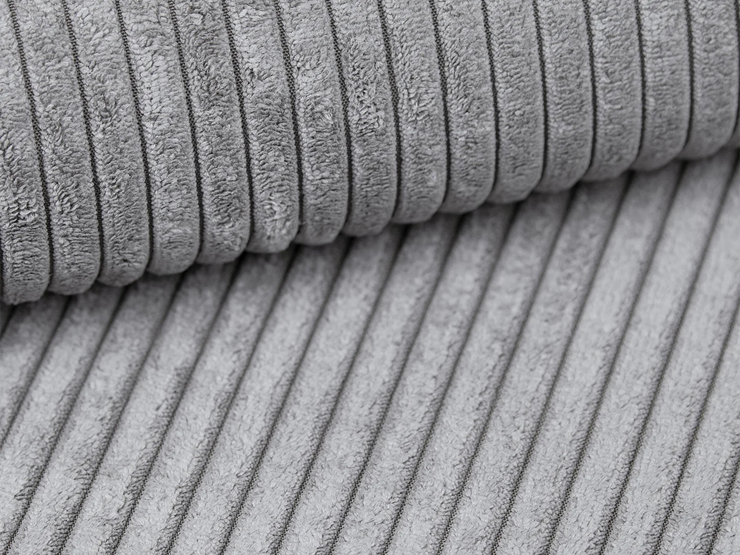 Hjørnesofa venstre i lysegrå kordfløyel ERYNEL