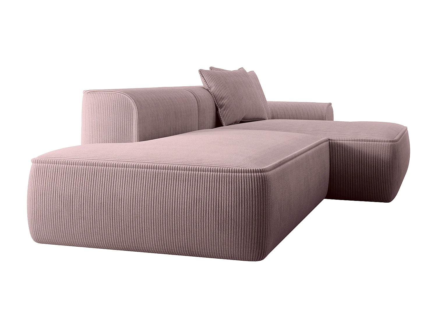 Lila manchestersammet högervänd hörnsoffa ERYNEL