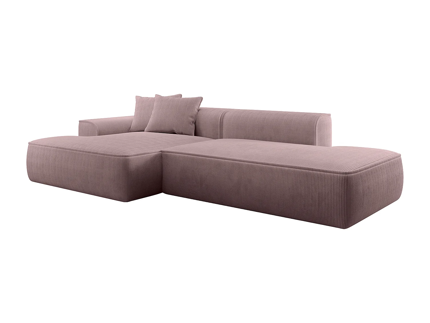 Venstre hjørnesofa i lilla kordfløyel ERYNEL