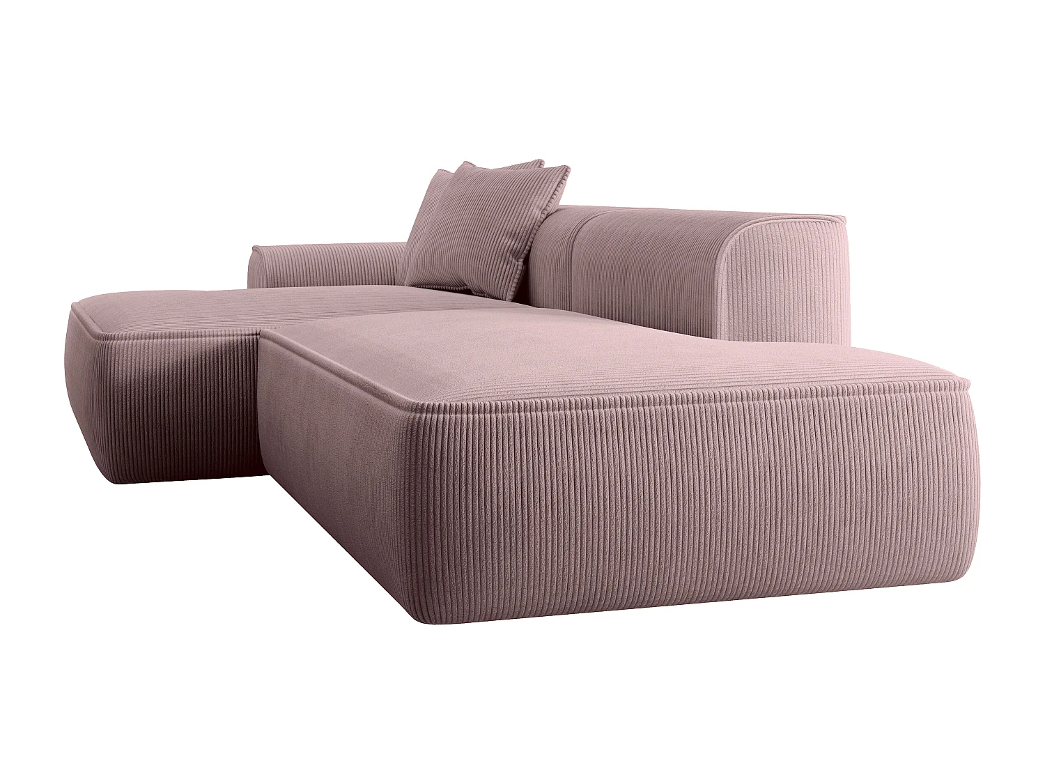 Venstre hjørnesofa i lilla kordfløyel ERYNEL