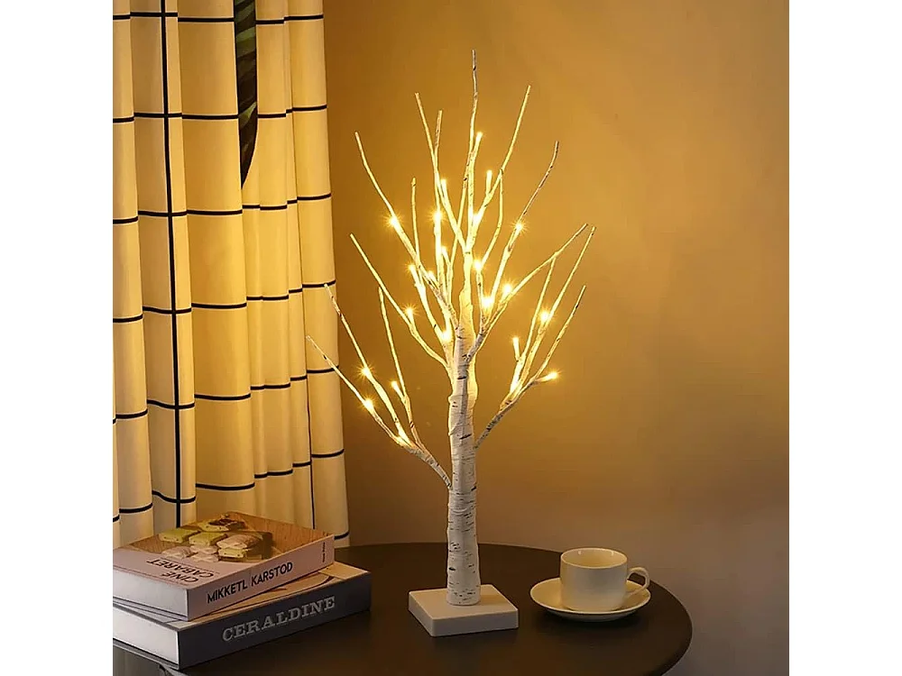 Veilleuse LED 50 cm, guirlande lumineuse brillante pour sapin de Noël, bouleau, pour décoration de maison, chambre d'enfant, vacances
