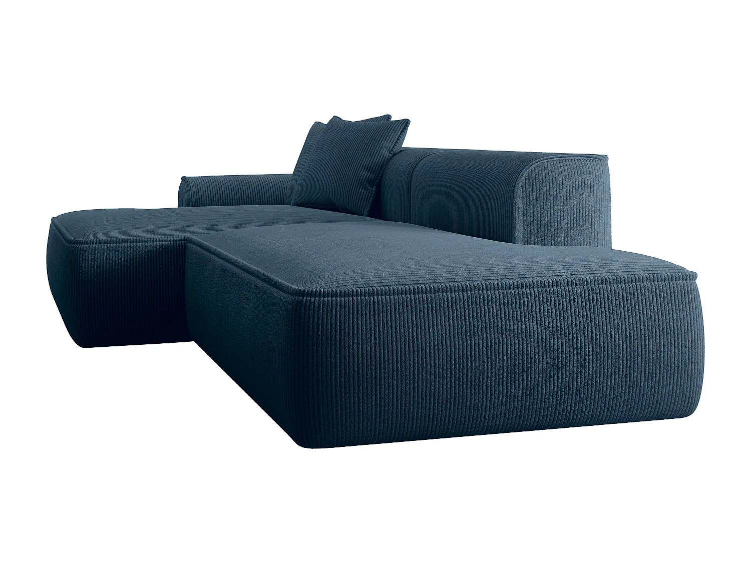 Venstre hjørnesofa i blå kordfløyel ERYNEL