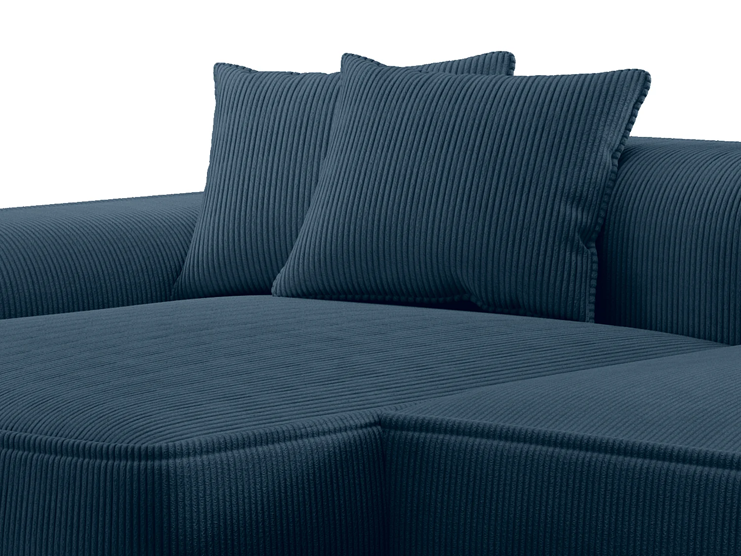 Venstre hjørnesofa i blå kordfløyel ERYNEL