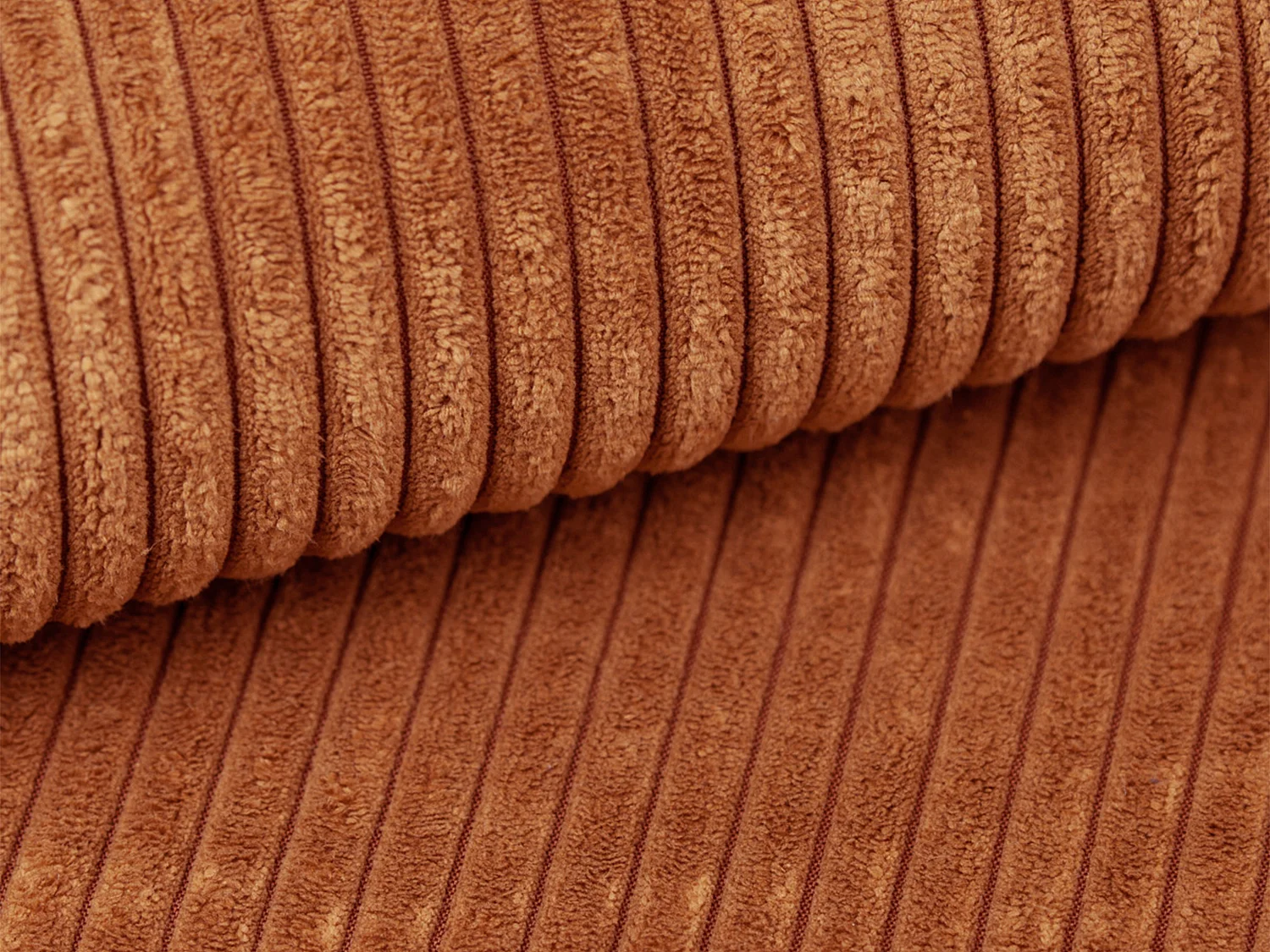 Venstre hjørnesofa i terracotta kordfløyel ERYNEL