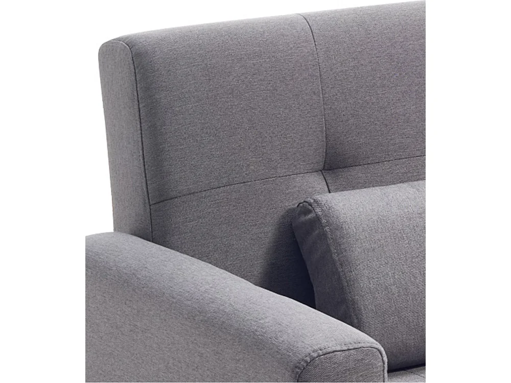 Sofá Chaise Longue de 87x263x150 cm convertible en cama con módulo reversible en gris Abu