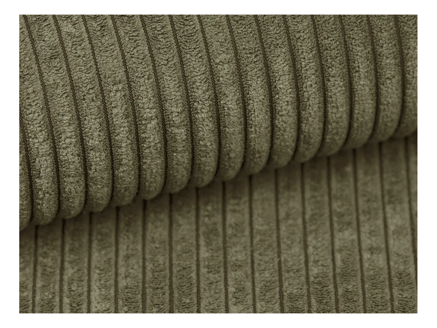 Højrevendt daybed i grøn cordfløjl PINETA