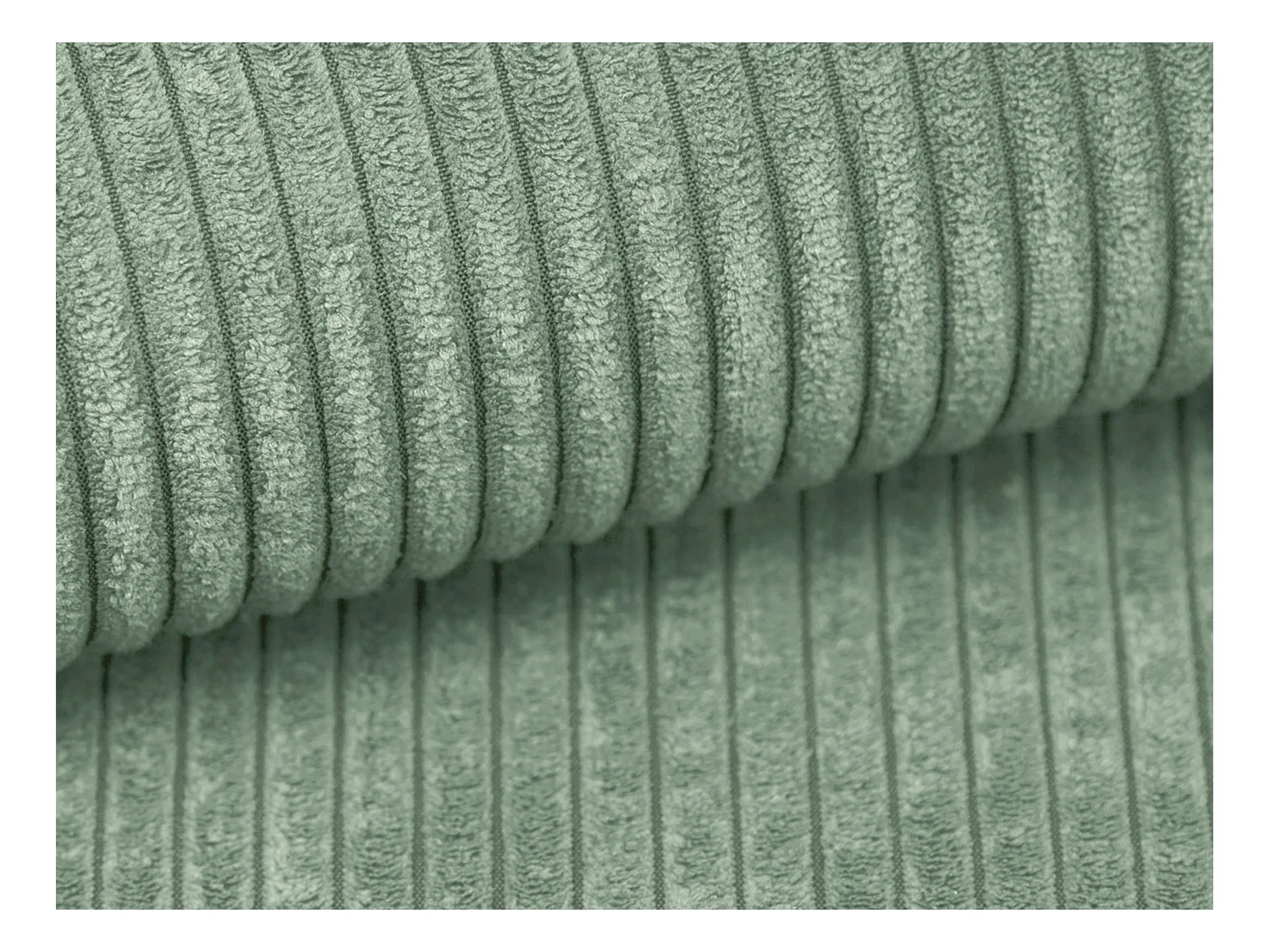 Venstre chaiselong i mintgrøn fløjl PINETA