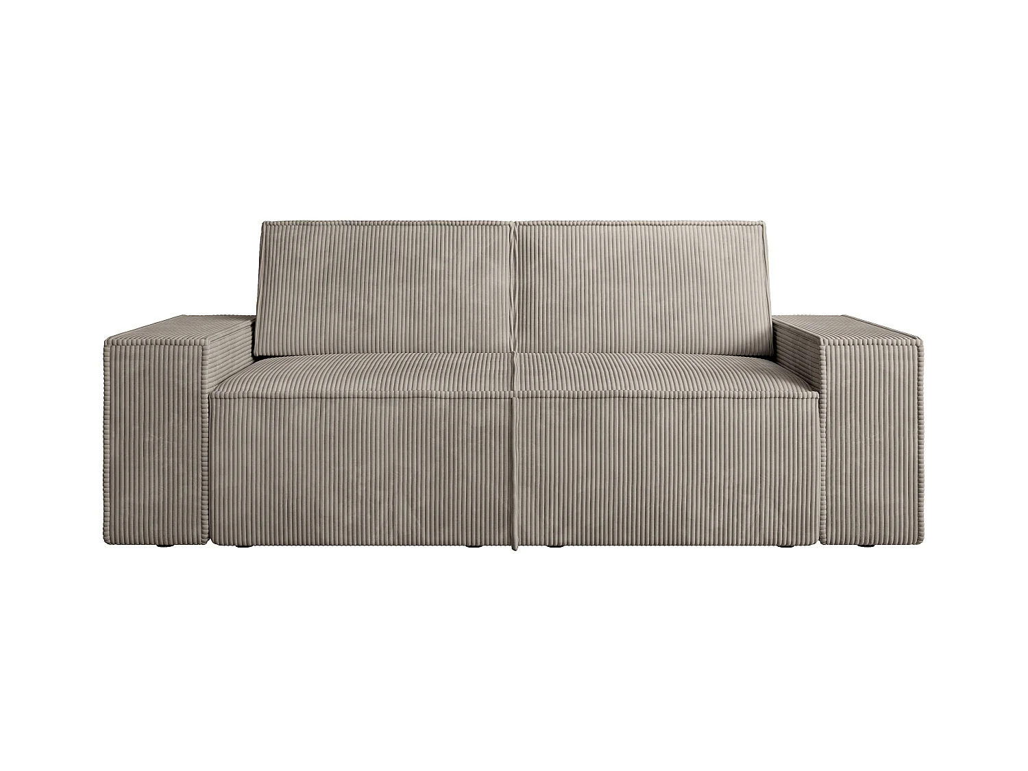  2-personers sofa i taupe-farvet fløjl AMELIA