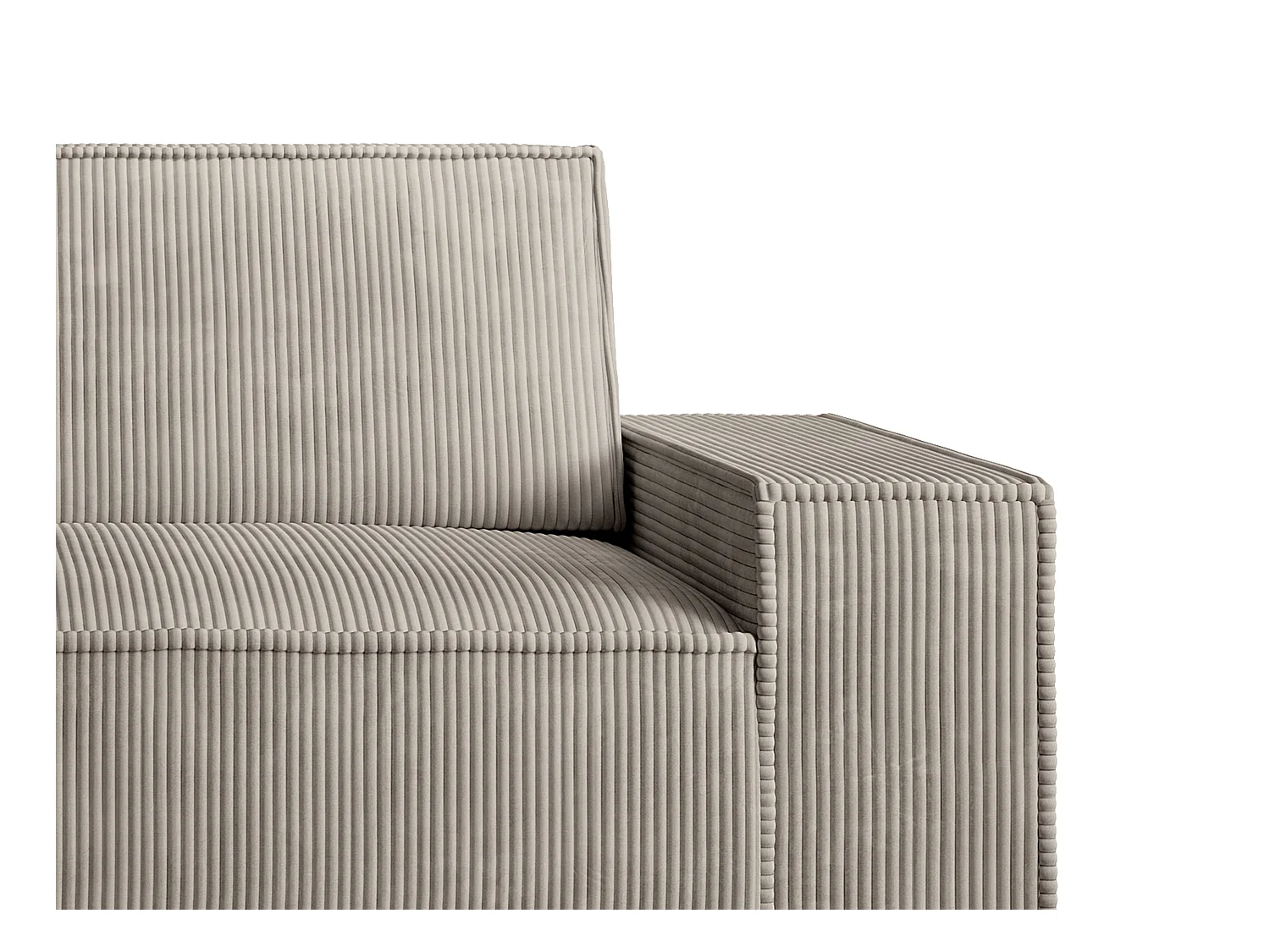  2-personers sofa i taupe-farvet fløjl AMELIA