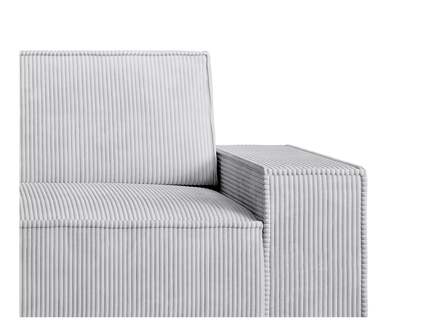 2-personers sofa i lysegrå fløjl AMELIA