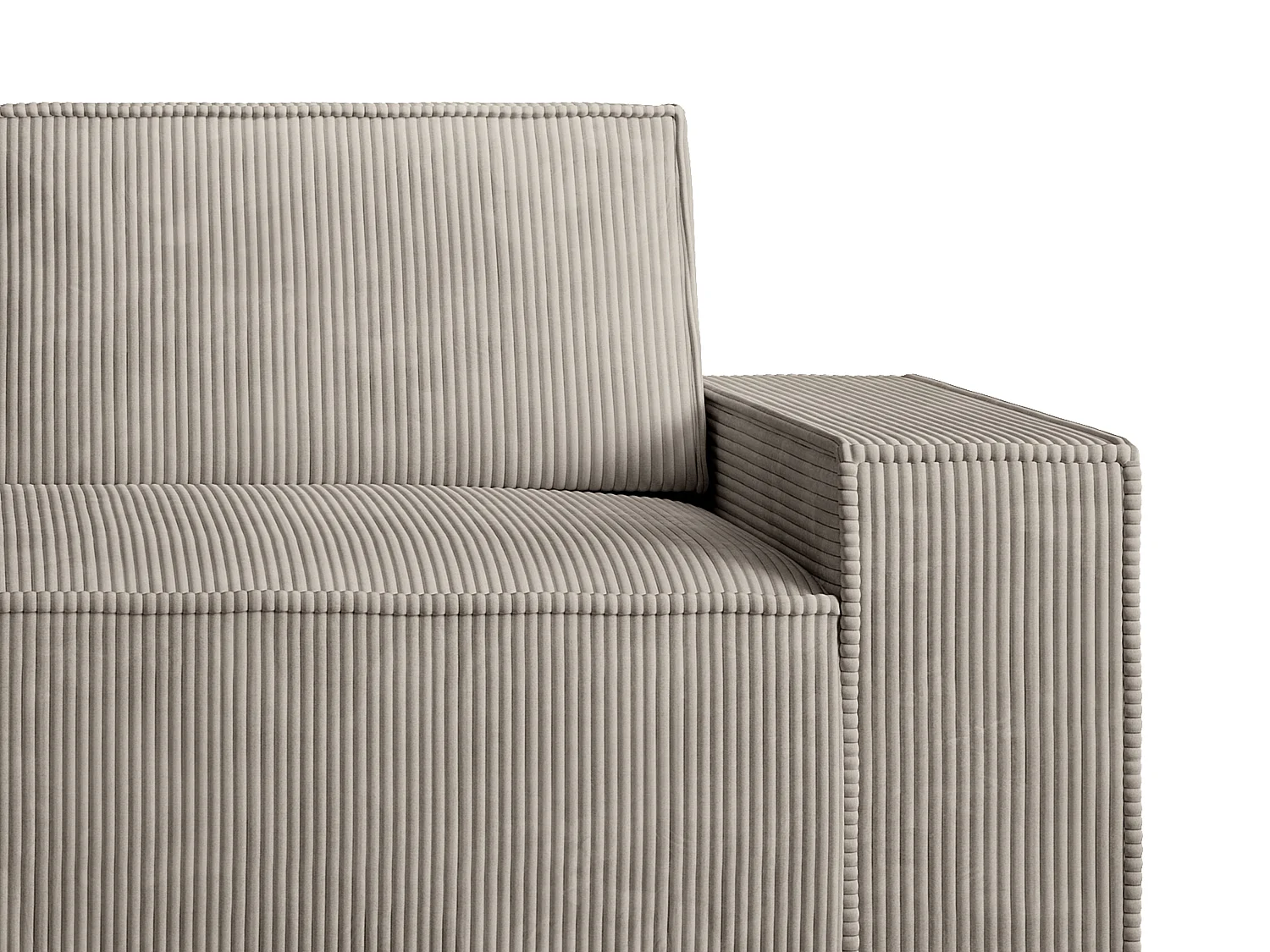  3-sits soffa i manchestersammet taupe AMELIA