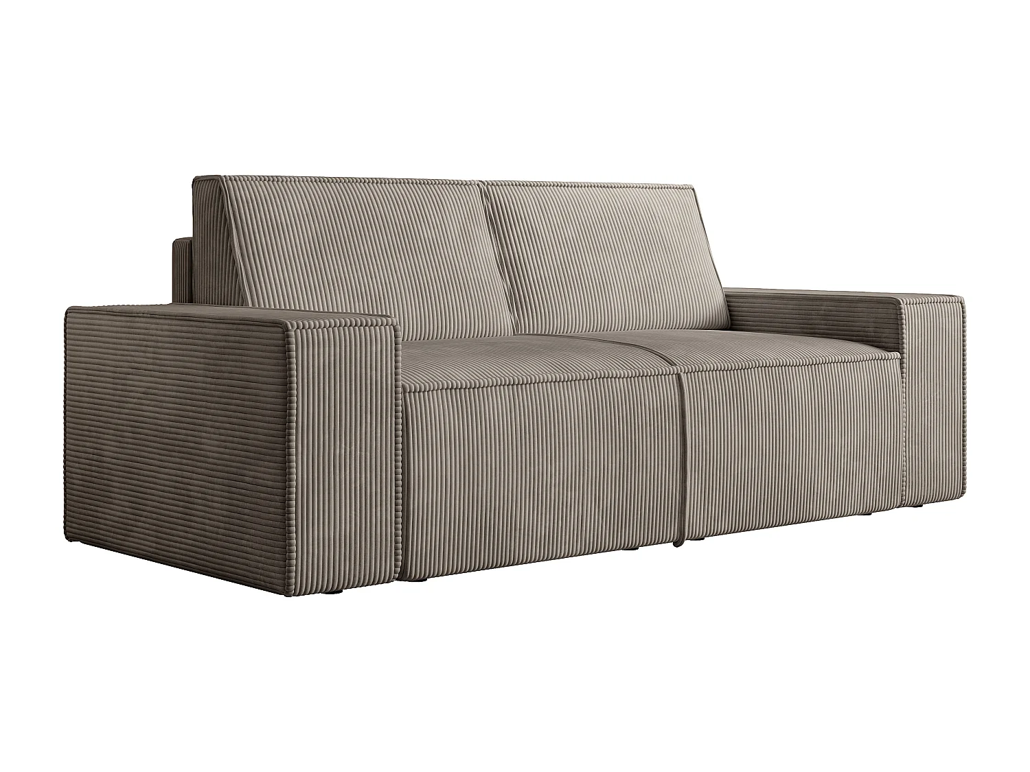  3-sits soffa i manchestersammet taupe AMELIA