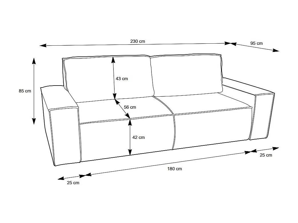  3-sits soffa i manchestersammet taupe AMELIA