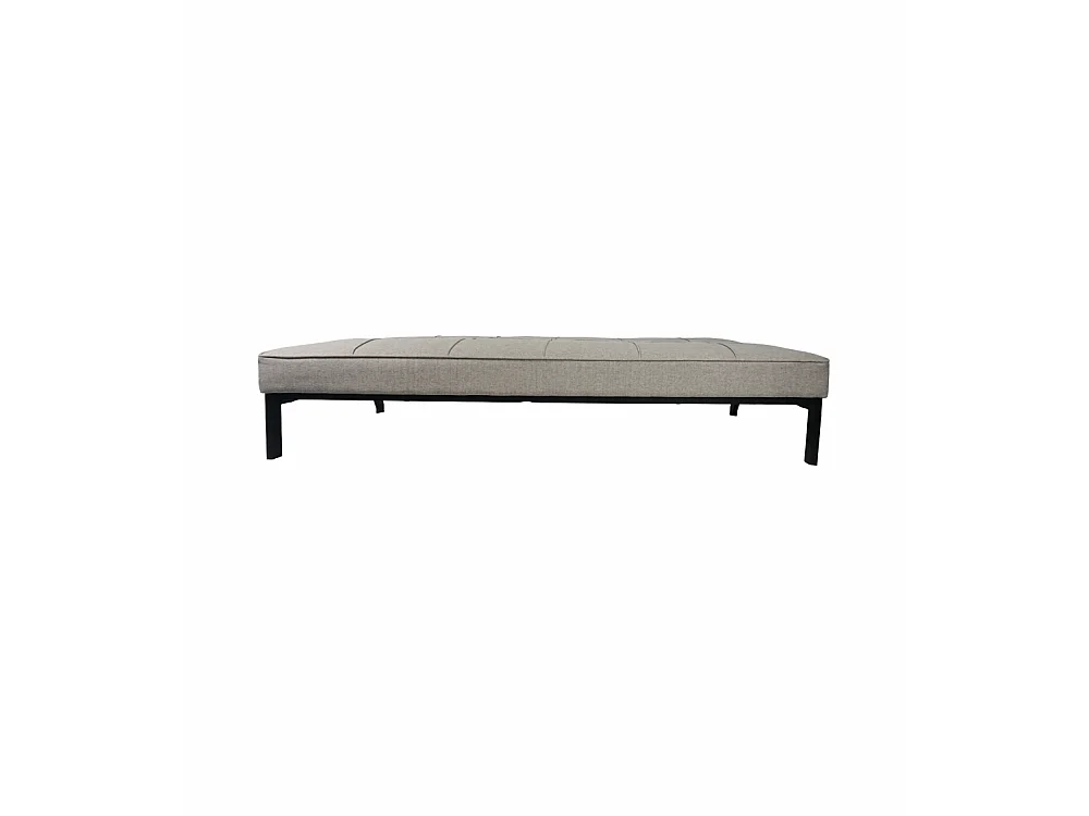 Sofá cama de 36-90x189x85-117 cm de 3 plazas tapizado en poliéster en color gris Louis