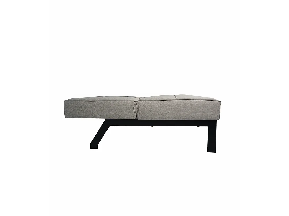Sofá cama de 36-90x189x85-117 cm de 3 plazas tapizado en poliéster en color gris Louis