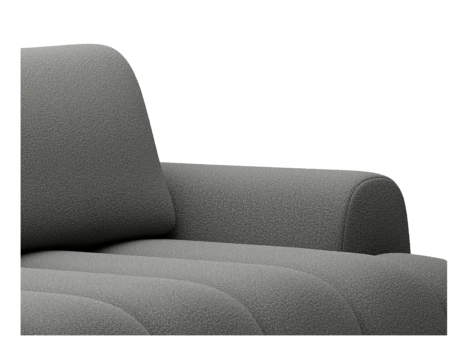 Canapé 4 places convertible en tissu gris FRIDORA