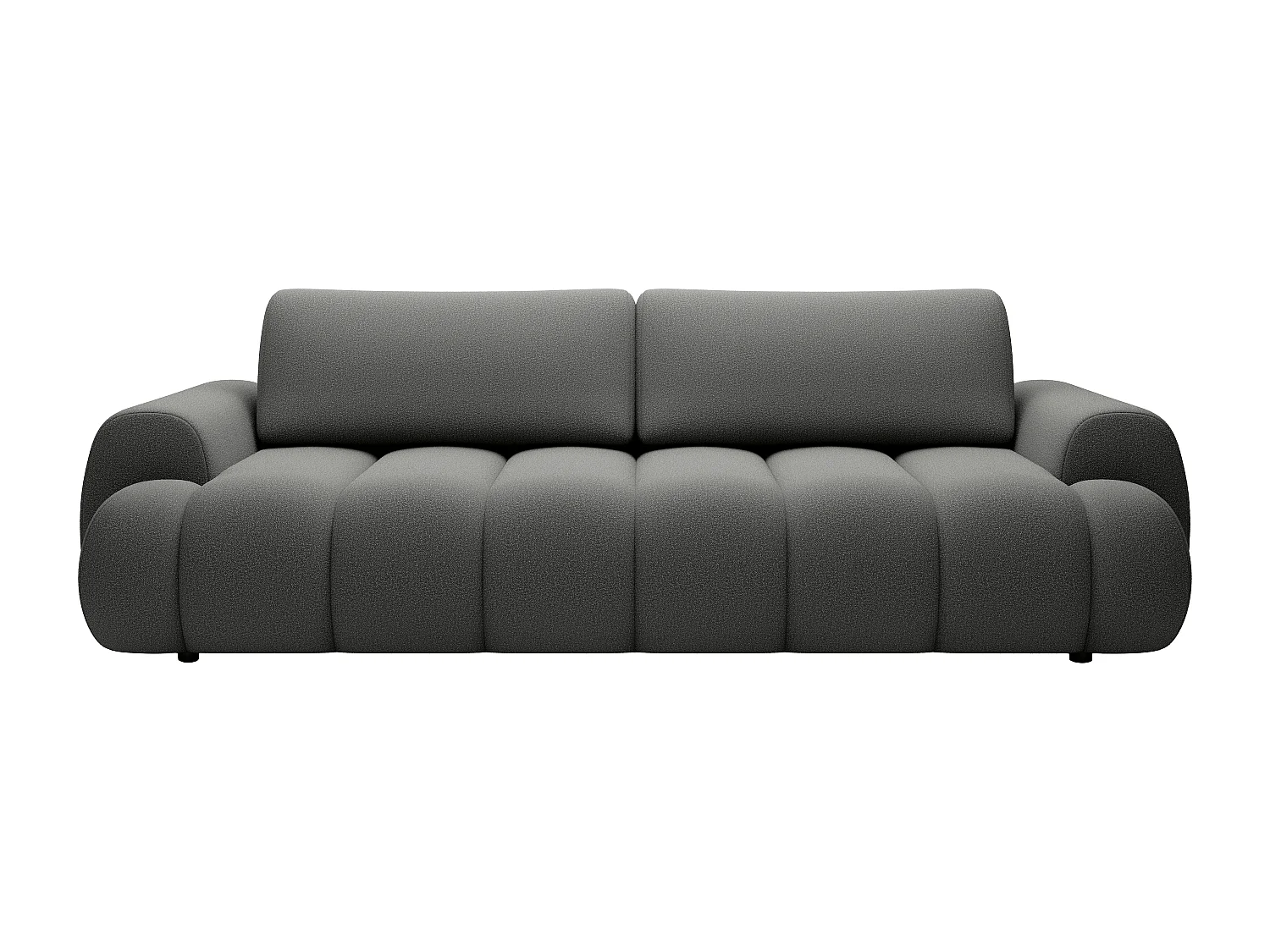 Divano 4 posti convertibile in tessuto grigio FRIDORA