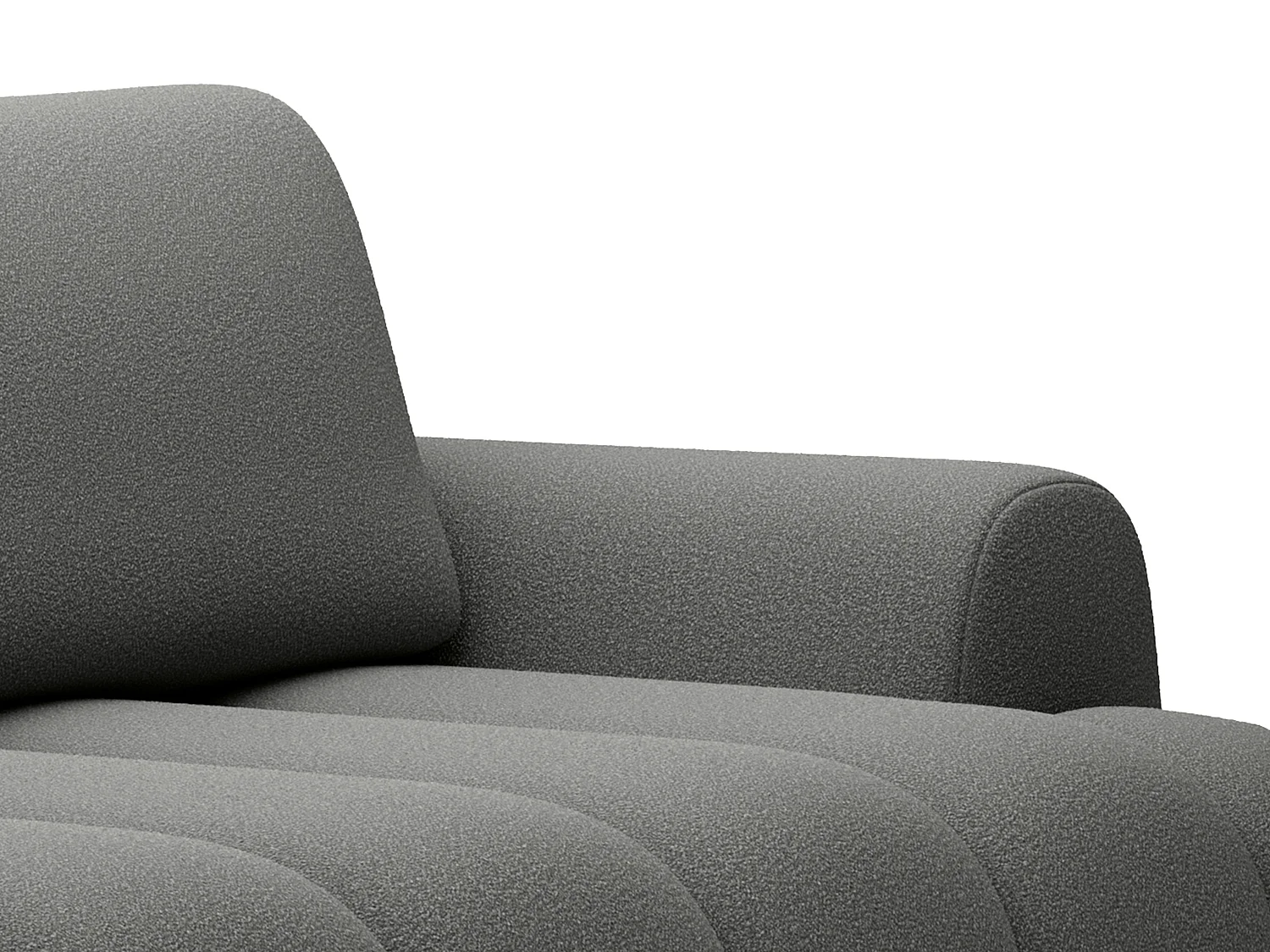 Divano 4 posti convertibile in tessuto grigio FRIDORA