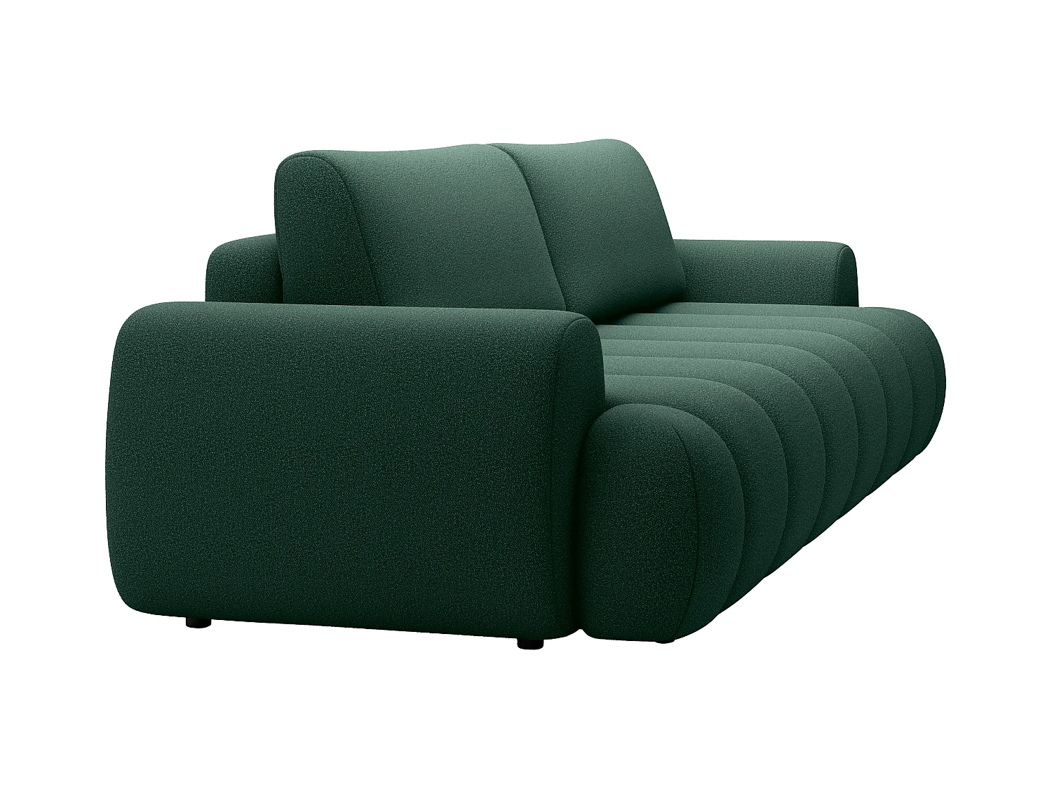 Canapé 4 places convertible en tissu vert sapin FRIDORA
