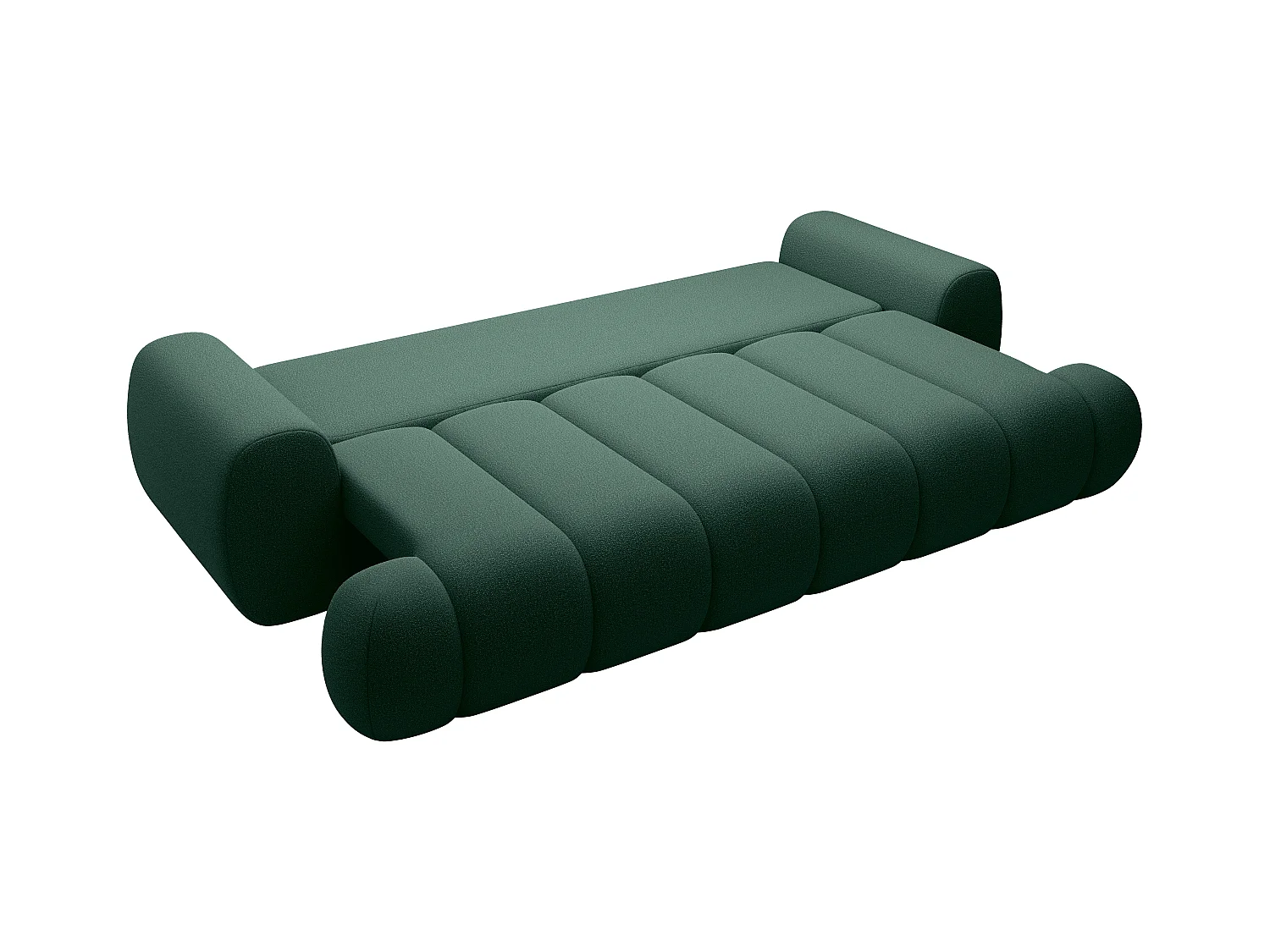 Canapé 4 places convertible en tissu vert sapin FRIDORA