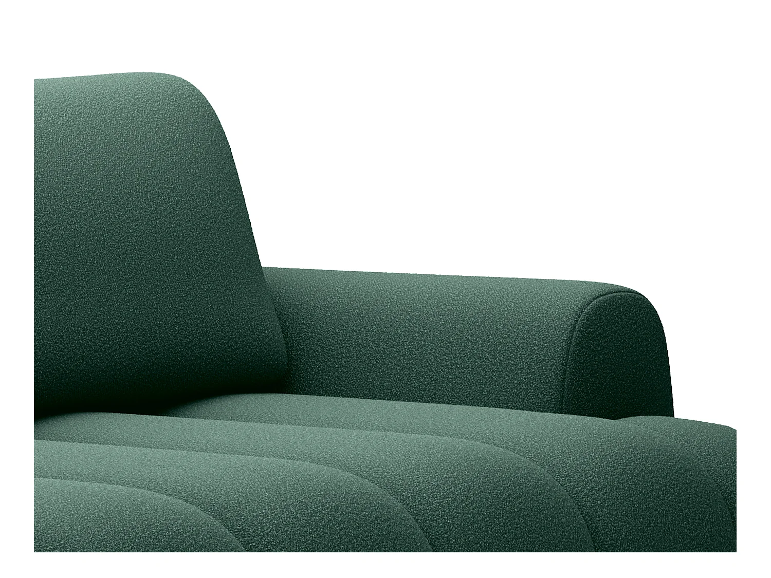 Canapé 4 places convertible en tissu vert sapin FRIDORA