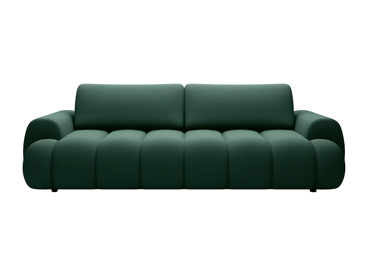 Divano 4 posti trasformabile in tessuto verde abete FRIDORA
