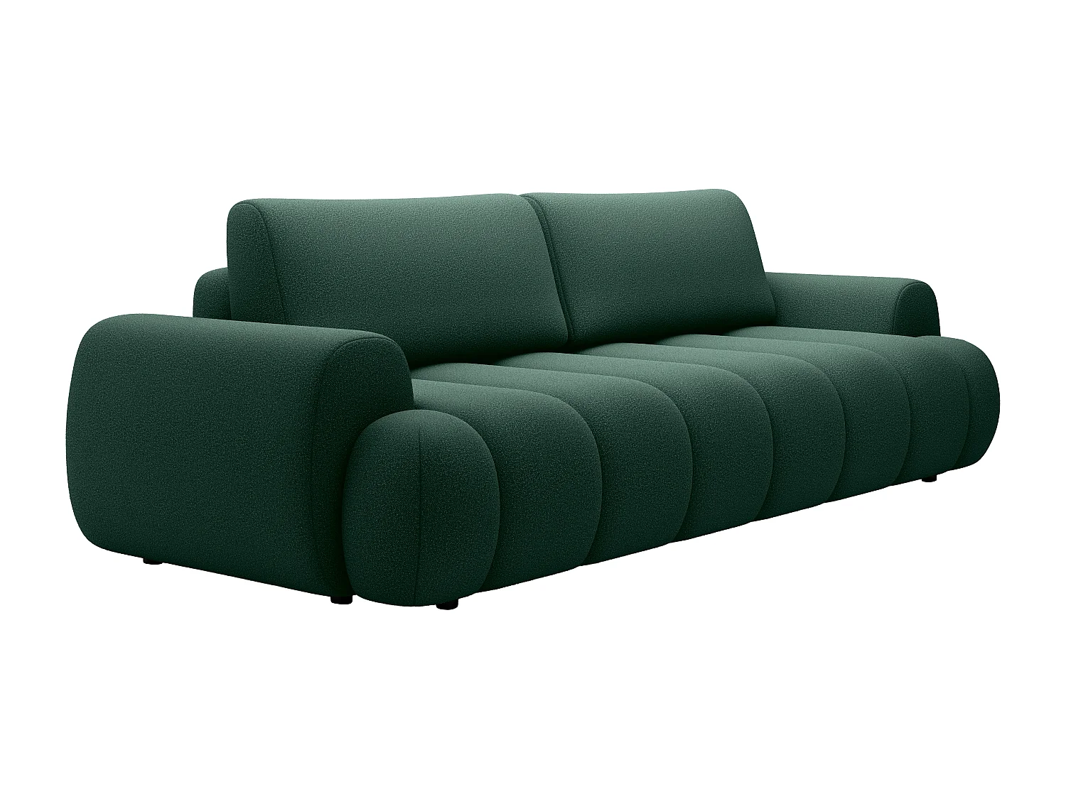 Divano 4 posti trasformabile in tessuto verde abete FRIDORA