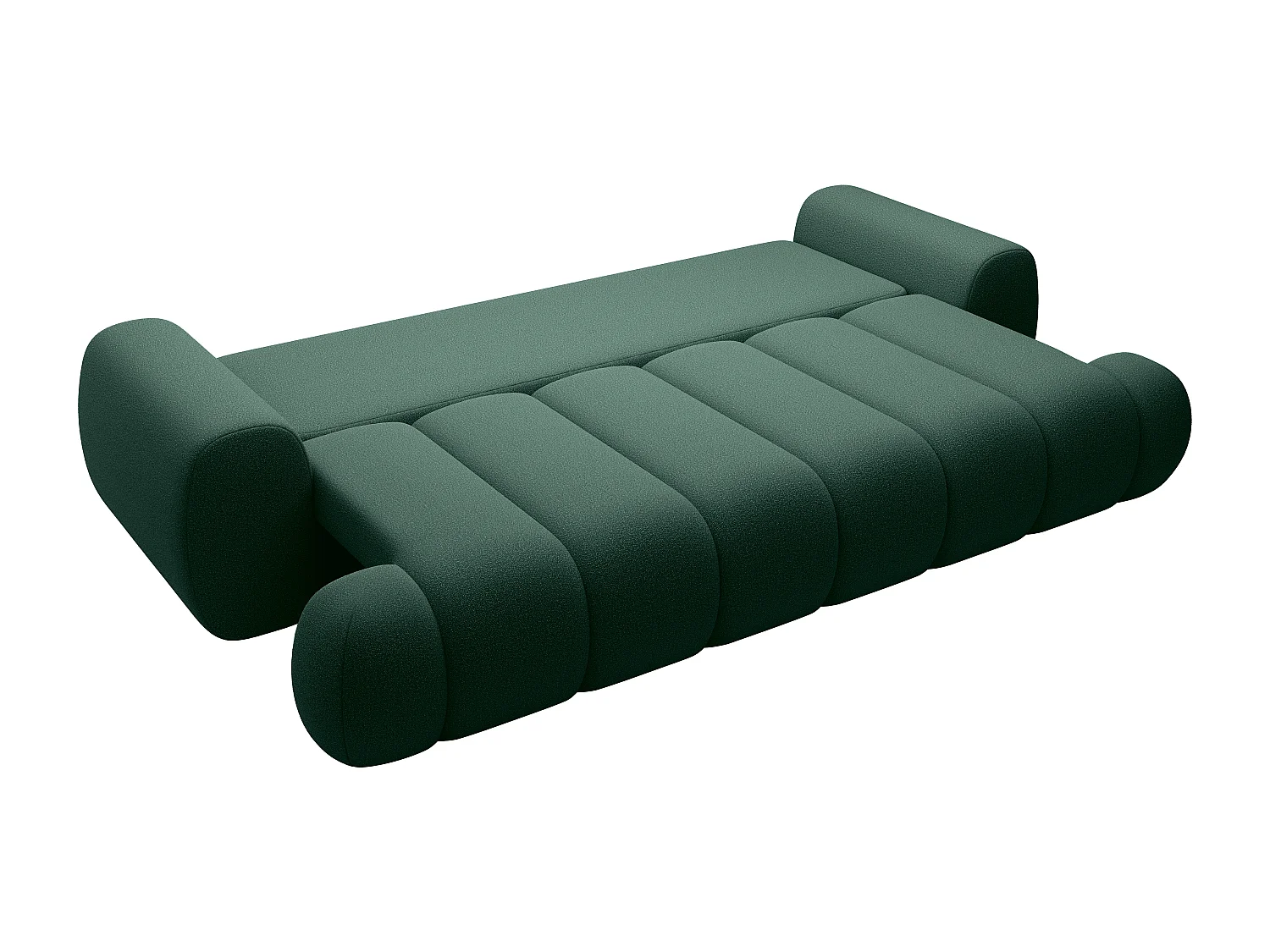 Divano 4 posti trasformabile in tessuto verde abete FRIDORA