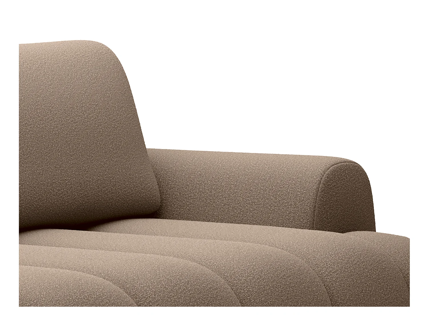 Canapé 4 places convertible en tissu taupe FRIDORA