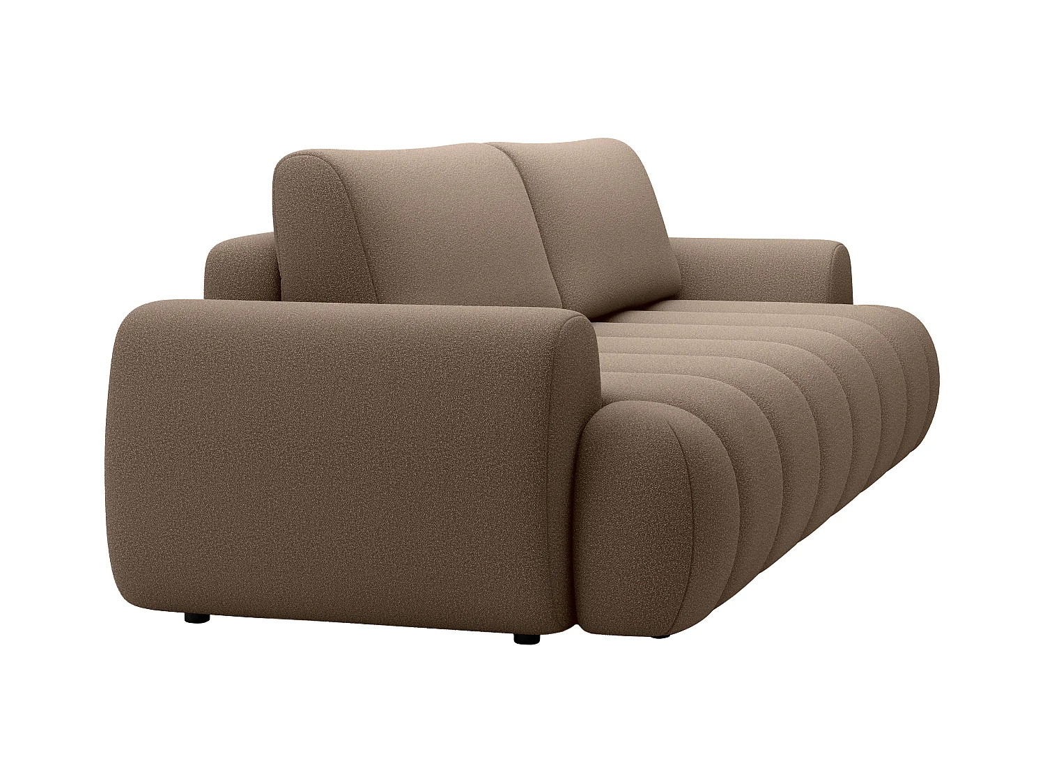 Canapé 4 places convertible en tissu taupe FRIDORA