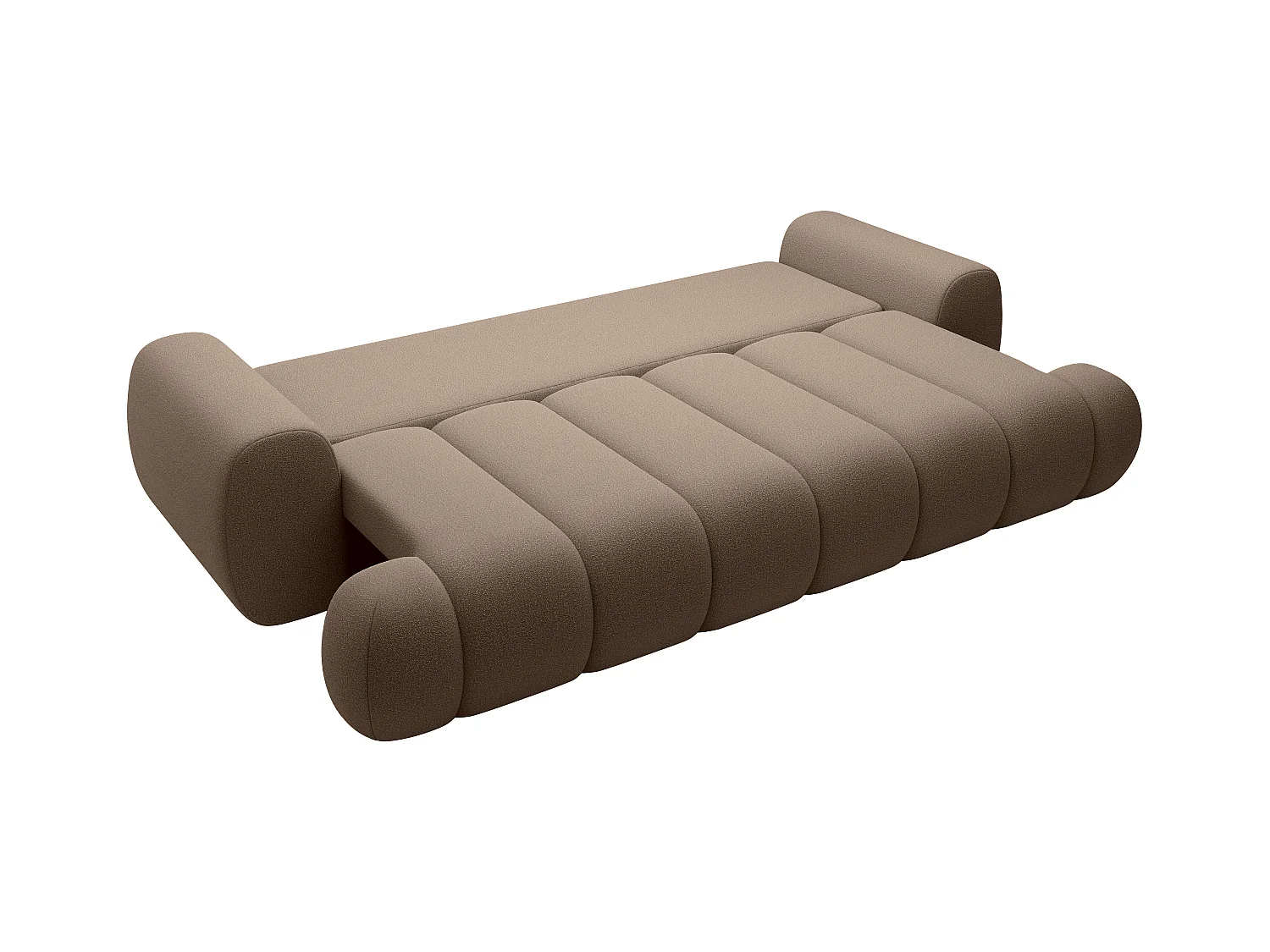 Canapé 4 places convertible en tissu taupe FRIDORA